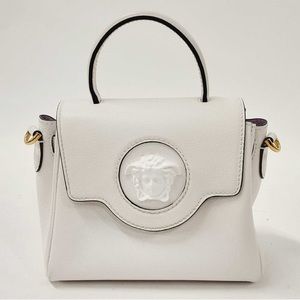 Versace Medusa style white handbag/ crossbody bag